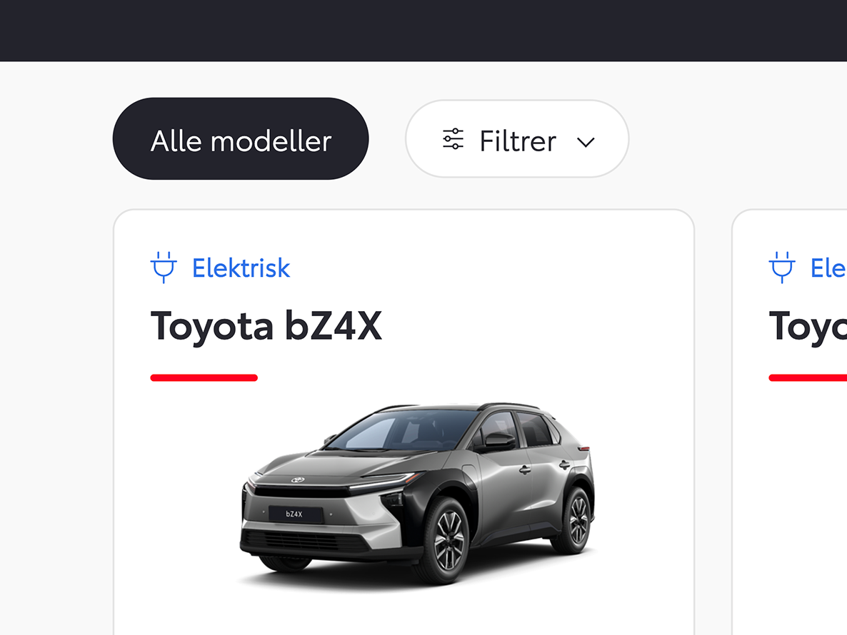EV først – samlet skjermbilde