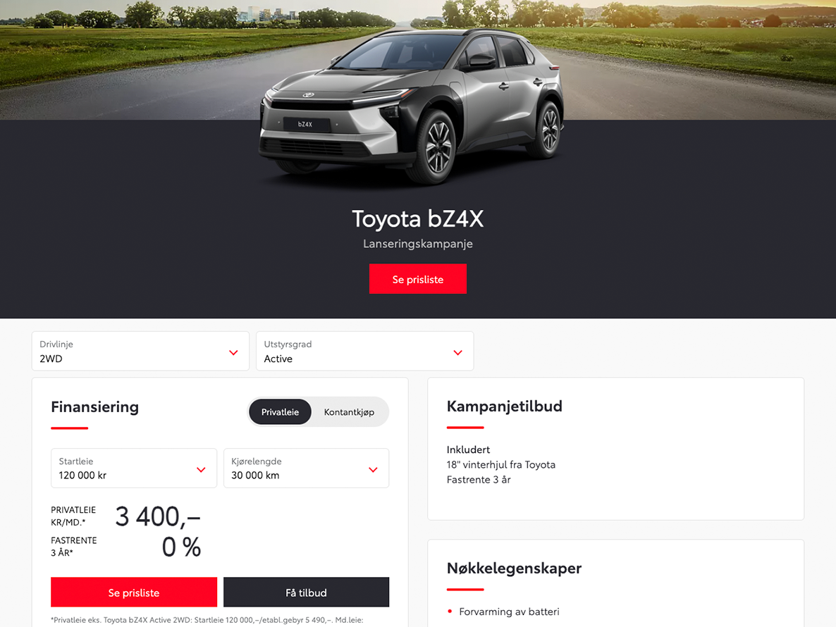 Mer oversiktlige kampanjesider – samlet skjermbilde